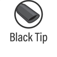 MagnaFlow Tip Stainless Black Coated Single Wall Round Single Outlet 6in Dia 5in Inlet 13in L - Burkken Auto Parts