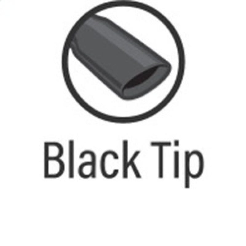 MagnaFlow Tip Stainless Black Coated Single Wall Round Single Outlet 5in Dia 4in Inlet 13in L - Burkken Auto Parts