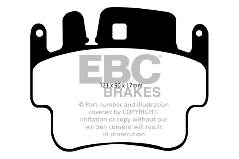 EBC 98-05 Porsche 911 996 3.4 Carrera 2 (Iron Rotor) Redstuff Frt Brake Pad (Check EBC Fit Guide) - Burkken Auto Parts