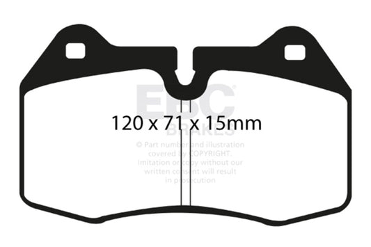 EBC 03-04 Infiniti G35 3.5 (Manual) (Brembo) Redstuff Front Brake Pads - Burkken Auto Parts