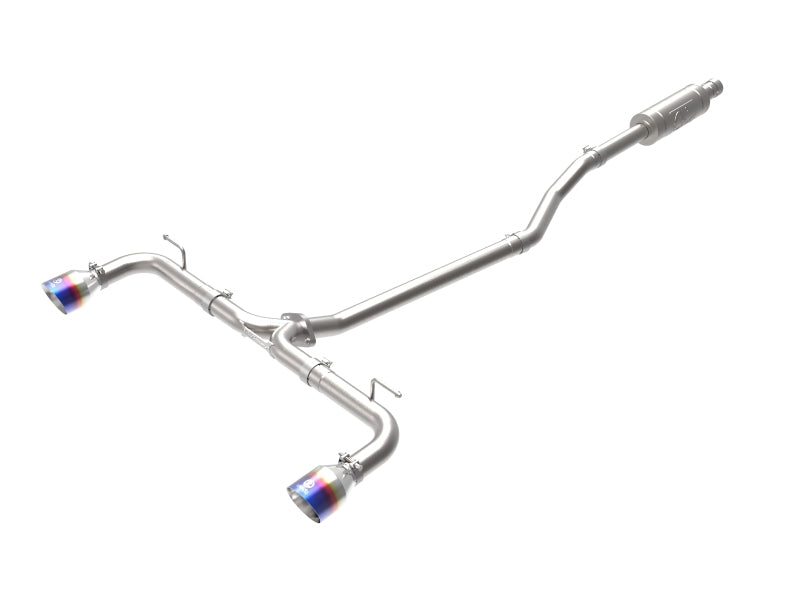 aFe Takeda 2-1/2in 304 SS Cat-Back Exhaust w/ Blue Flame Tips 14-18 Mazda 3 L4 2.0L/2.5L - Burkken Auto Parts