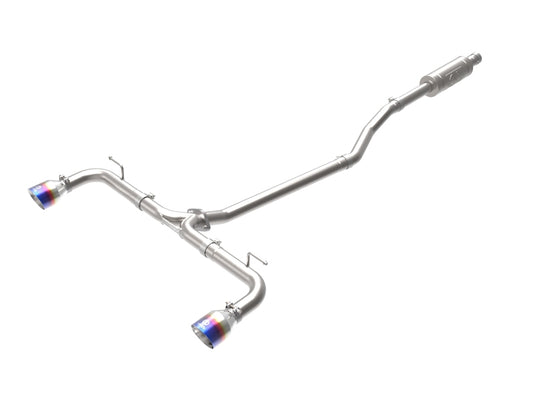 aFe Takeda 2-1/2in 304 SS Cat-Back Exhaust w/ Blue Flame Tips 14-18 Mazda 3 L4 2.0L/2.5L - Burkken Auto Parts