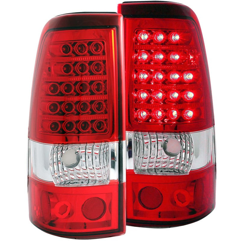 ANZO 2003-2006 Chevrolet Silverado 1500 LED Taillights Red/Clear - Burkken Auto Parts