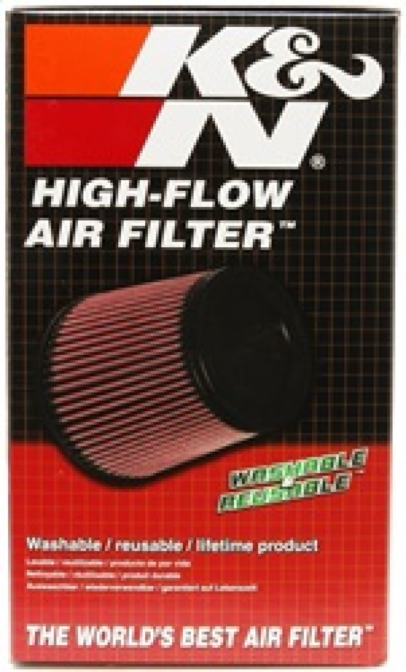 K&N Filter Universal Rubber Filter Round Straight 3.5in Flange ID x 5in OD x 8.5in H - Burkken Auto Parts