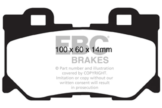 EBC 08-13 Infiniti FX50 5.0 Redstuff Rear Brake Pads - Burkken Auto Parts