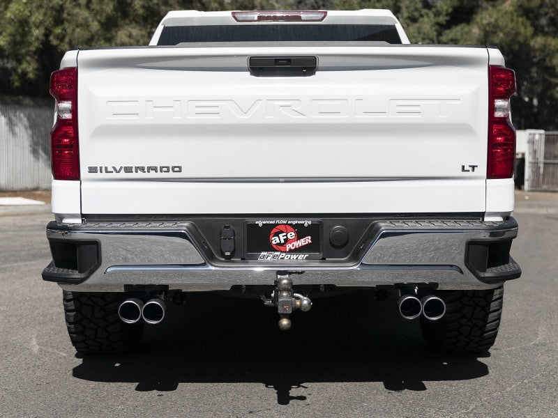 aFe Gemini XV 3in 304 SS Cat-Back Exhaust w/ Cutout 19-21 GM Silverado/Sierra 1500 V8- w/ Black Tips - Burkken Auto Parts