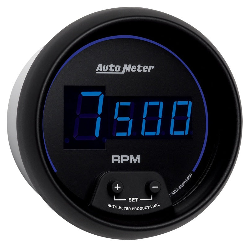Autometer Cobalt Digital 85.7mm Black In-Dash Tachometer - Burkken Auto Parts