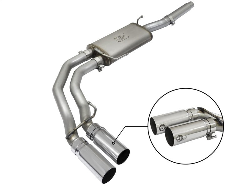 aFe Rebel Exhausts Cat-Back SS Ford F-150 04-08 V8 4.6/5.4L w/ Polished Tips - Burkken Auto Parts