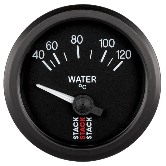 Autometer 52mm Stack Instruments 40-120 Degree C Electric Water Temperature Gauge - Black - Burkken Auto Parts