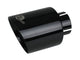 aFe Takeda 409 SS Clamp-On Exhaust Tip 2.5in. Inlet / 4.5in. Outlet / 7in. L - Black - Burkken Auto Parts