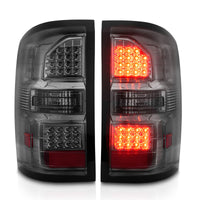 ANZO 2014-2018 GMC Sierra LED Tail Lights Black Housing Smoke Lens - Burkken Auto Parts