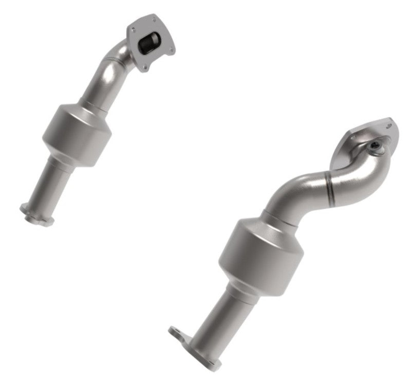aFe Twisted Steel Down Pipe 409SS w/ Cat 16-17 Toyota Tacoma V6-3.5L - Burkken Auto Parts