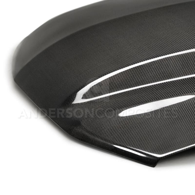 Anderson Composites 10-12 Ford Mustang Type-CJ 3in Carbon Fiber Cowl Hood - Burkken Auto Parts