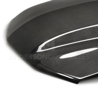 Anderson Composites 10-12 Ford Mustang Type-CJ 3in Carbon Fiber Cowl Hood - Burkken Auto Parts