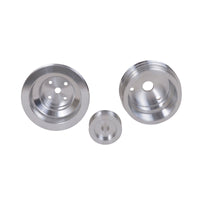BBK 85-97 GM Truck 305 350 Underdrive Pulley Kit - Lightweight CNC Billet Aluminum (3pc) - Burkken Auto Parts