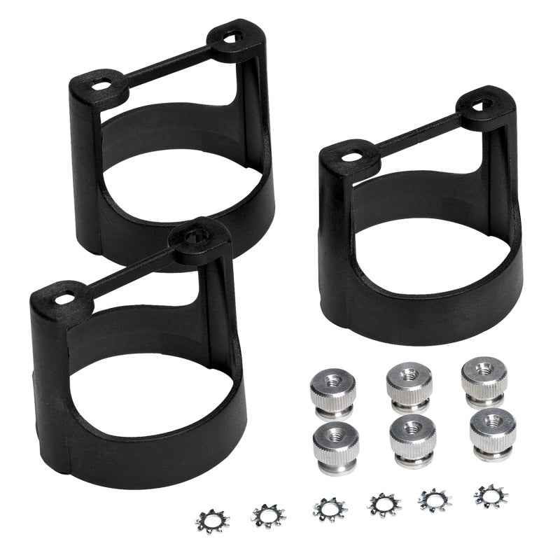 AutoMeter Gauge Bracket Kit 2-5/8in. Black Composite Qty 3 - Burkken Auto Parts
