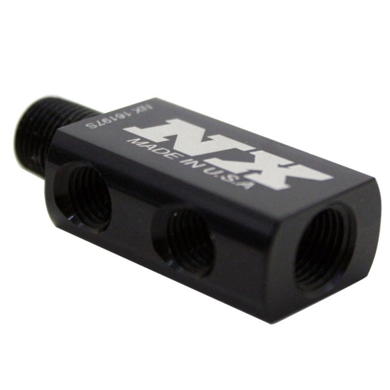 Nitrous Express Compact Distribution Block w/Gauge Port - Burkken Auto Parts