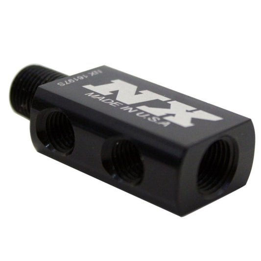 Nitrous Express Compact Distribution Block w/Gauge Port - Burkken Auto Parts