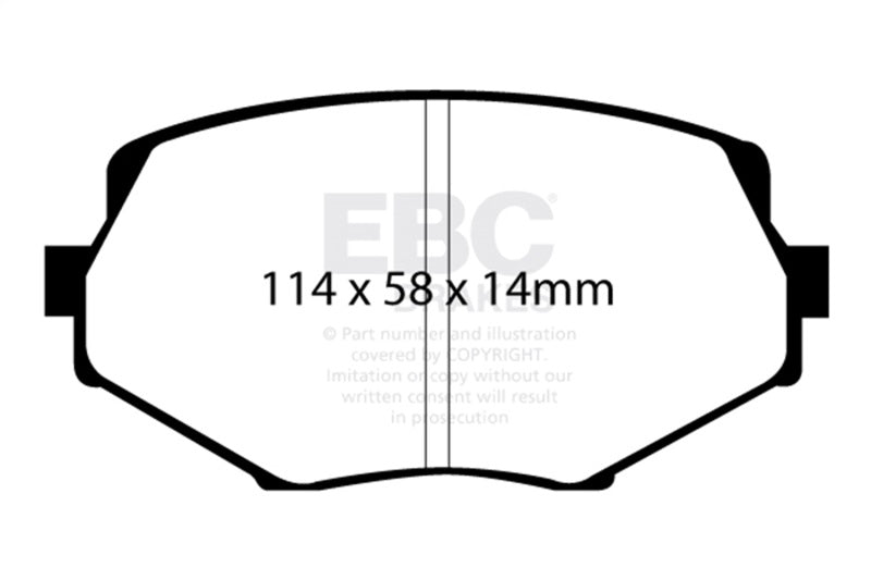 EBC 94-01 Mazda Miata MX5 1.8 Redstuff Front Brake Pads - Burkken Auto Parts