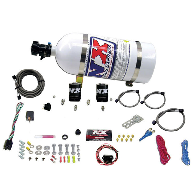 Nitrous Express 10-15 Chevrolet Camaro (5th Gen) Single Nozzle Nitrous Kit (35-150HP) w/10lb Bottle - Burkken Auto Parts