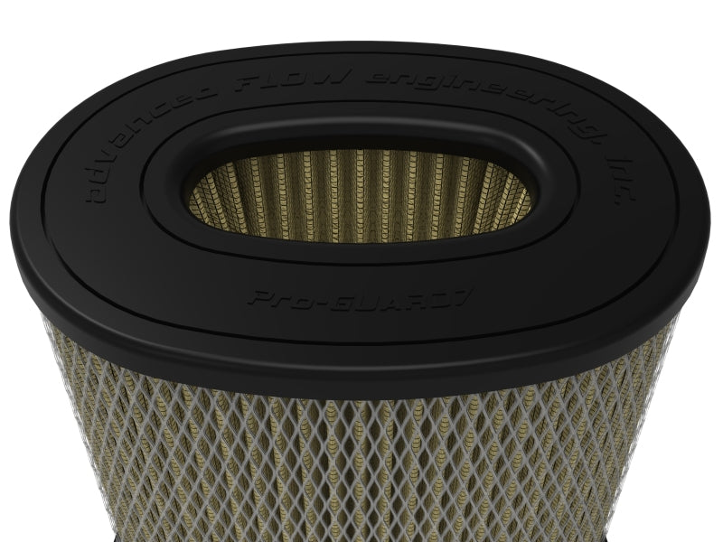 aFe MagnumFLOW Pro GUARD 7 Repl Air Filter 5-1/2x3-1/2 in F x 8-1/4x6 in B x 8x5-3/4 in T x 9in H - Burkken Auto Parts