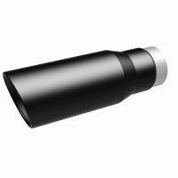 MagnaFlow Tip Stainless Black Coated Single Wall Round Single Outlet 5in Dia 3.5in Inlet 14.5in L - Burkken Auto Parts