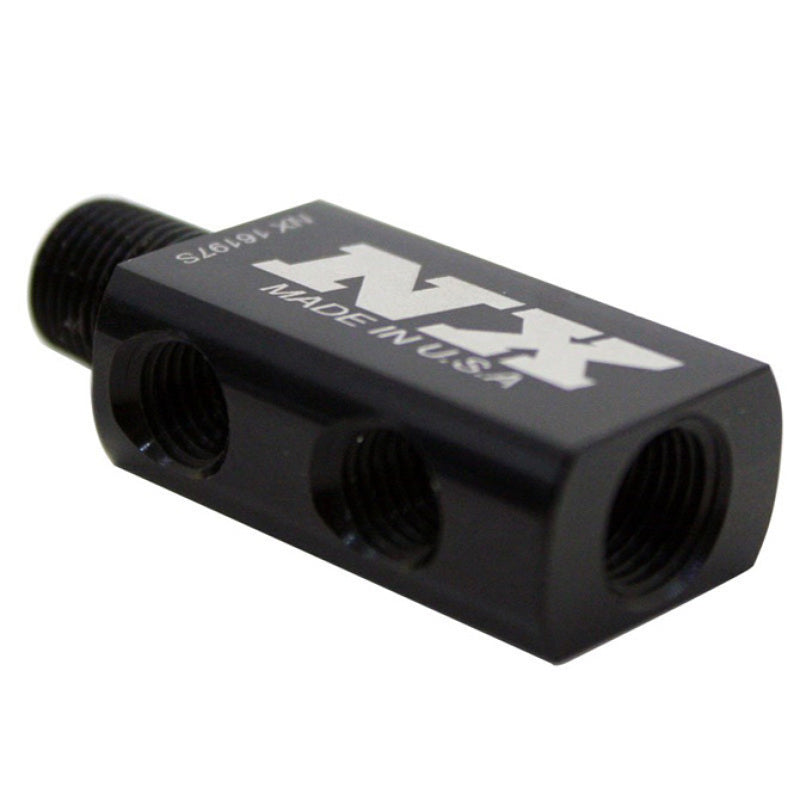 Nitrous Express Compact Distribution Block w/Gauge Port - Burkken Auto Parts