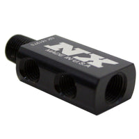 Nitrous Express Compact Distribution Block w/Gauge Port - Burkken Auto Parts