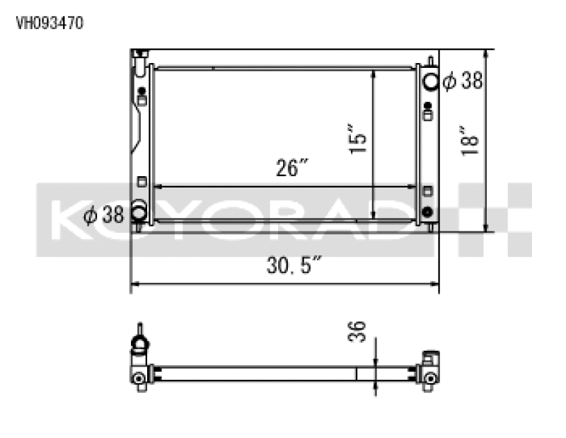 Koyo 17-22 Subaru Impreza 2.0L Non-Turbo / 18-22 Crosstrek 2.0/2.5L Non-Turbo Aluminum Radiator - Burkken Auto Parts