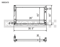 Koyo 17-22 Subaru Impreza 2.0L Non-Turbo / 18-22 Crosstrek 2.0/2.5L Non-Turbo Aluminum Radiator - Burkken Auto Parts