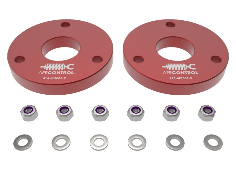 aFe CONTROL 23-24 Chevrolet Colorado ZR2 / GMC Canyon AT4X L4 2.7L (t) 1.25in Leveling Kit - Red - Burkken Auto Parts