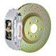 Brembo 82-89 6-Series Front GT BBK 4 Piston Cast 2pc 332x32 1pc Rotor Drilled-Silver - Burkken Auto Parts