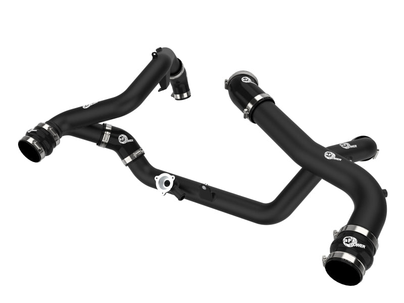 aFe 20-23 Ford Explorer ST V6 3.0L (tt) BladeRunner Aluminum Hot and Cold Charge Pipe Kit - Black - Burkken Auto Parts