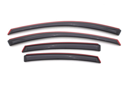 AVS 13-16 Dodge Dart Ventvisor In-Channel Front & Rear Window Deflectors 4pc - Smoke - Burkken Auto Parts