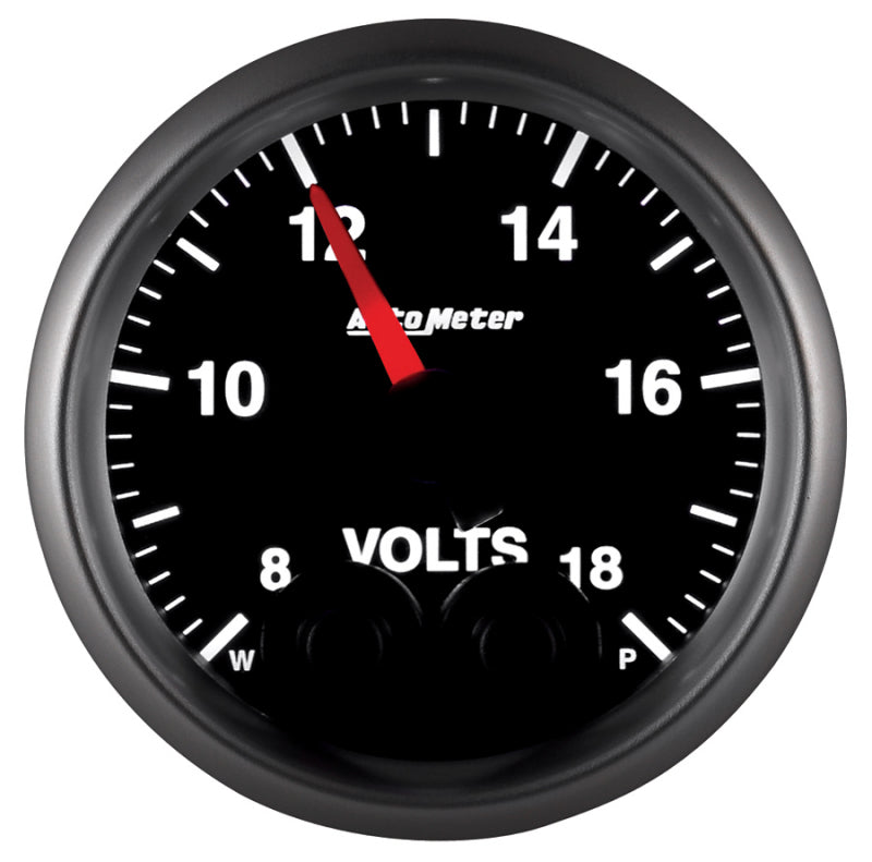 Autometer Elite 52.4mm Peak & Warn w/ Electronic Control 8-18 Volt Voltmeter - Burkken Auto Parts