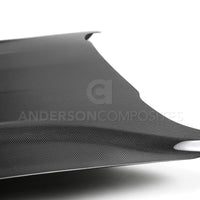 Anderson Composites 18-20 Ford Mustang Double Sided Type-OE Carbon Fiber Hood - Burkken Auto Parts
