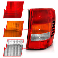 ANZO 1999-2004 Jeep Grand Cherokee Taillight Red/Clear Lens (OE Replacement) - Burkken Auto Parts