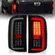 ANZO 2007-2013 Chevrolet Silverado1500/ 2500/ 3500 LED Tail Lights w/ Light Bar Black Housing Smoke - Burkken Auto Parts