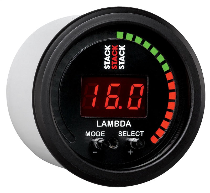 Autometer Stack Instruments 52mm Wideband Air-Fuel Ratio (LAMBDA) Gauge - Black - Burkken Auto Parts