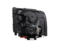 ANZO 2005-2007 Ford Excursion Projector Headlights w/ Halo Black w/ LED Strip (CCFL) 1pc - Burkken Auto Parts