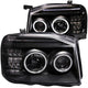 ANZO 2001-2004 Nissan Frontier Projector Headlights w/ Halo Black (CCFL) - Burkken Auto Parts