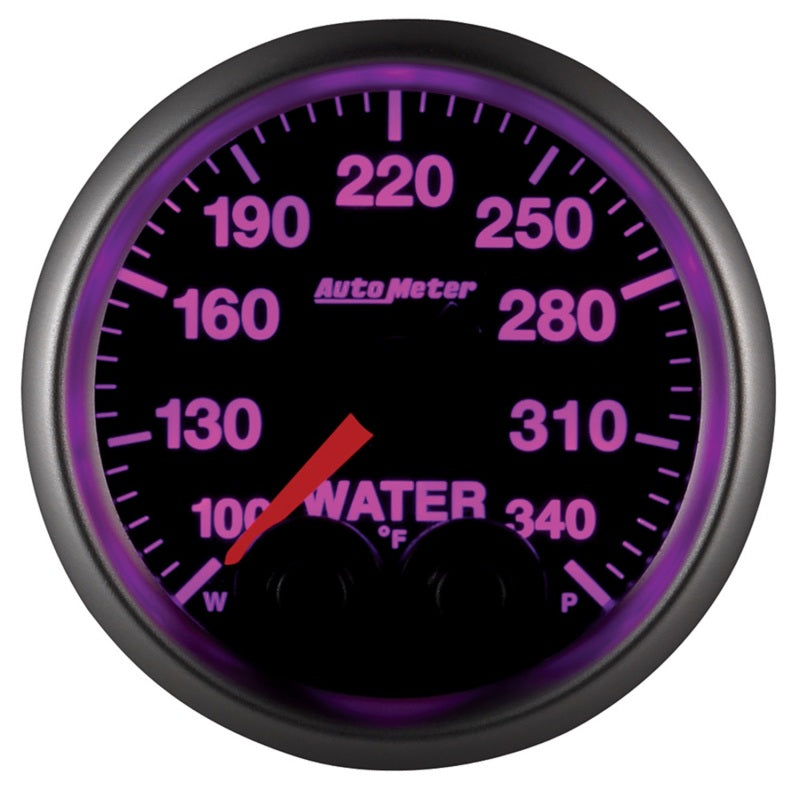 Autometer Elite 52mm 100-340 Deg F Water Temperature Peak and Warn Gauge w/ Electonic Control - Burkken Auto Parts