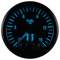 Autometer Stack 52mm 0-15 PSI 1/8in NPTF Male Pro-Control Fuel Pressure Gauge - Black - Burkken Auto Parts