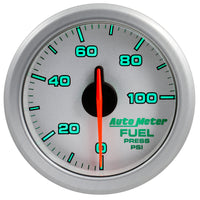 Autometer Airdrive 2-1/6in Fuel Pressure Gauge 0-100 PSI - Silver - Burkken Auto Parts
