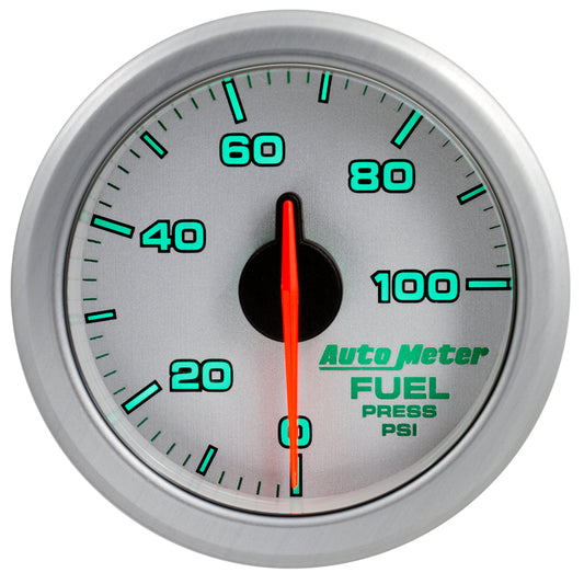 Autometer Airdrive 2-1/6in Fuel Pressure Gauge 0-100 PSI - Silver - Burkken Auto Parts