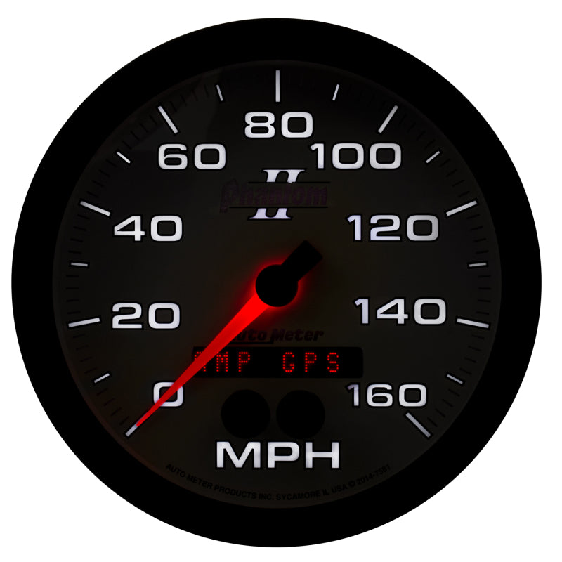 Autometer Phantom II 5in 0-140MPH In-Dash Electronic GPS Programmable Speedometer - Burkken Auto Parts