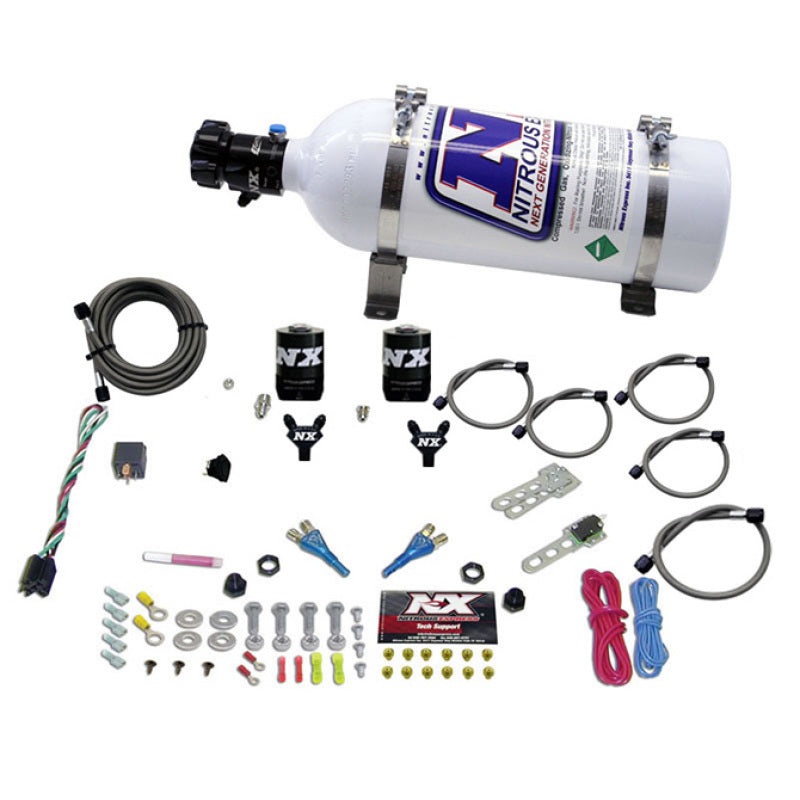 Nitrous Express 08-10 Dodge Viper EFI Dual Nozzle (100-300HP) w/5lb Bottle - Burkken Auto Parts