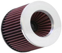 K&N Universal Filter 3 inch Flange 6 inch Base 5 1/4 inch Top 5 inch Height w/ Polished Top - Burkken Auto Parts