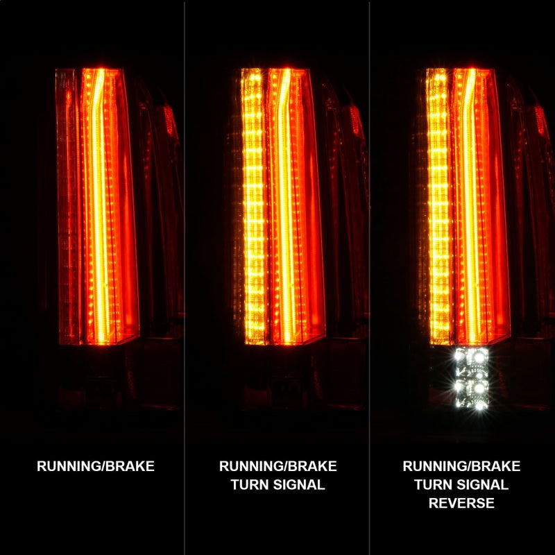 ANZO 2015-2017 GMC Yukon/Yukon XL LED Taillights Chrome - Burkken Auto Parts