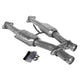 BBK 79-93 Mustang 5.0 Short Mid H Pipe With Catalytic Converters 2-1/2 For BBK Long Tube Headers - Burkken Auto Parts